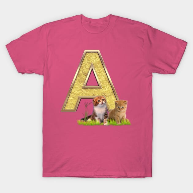 Birthday-Capital Monogram -letter A T-Shirt by Just Kidding by Nadine May